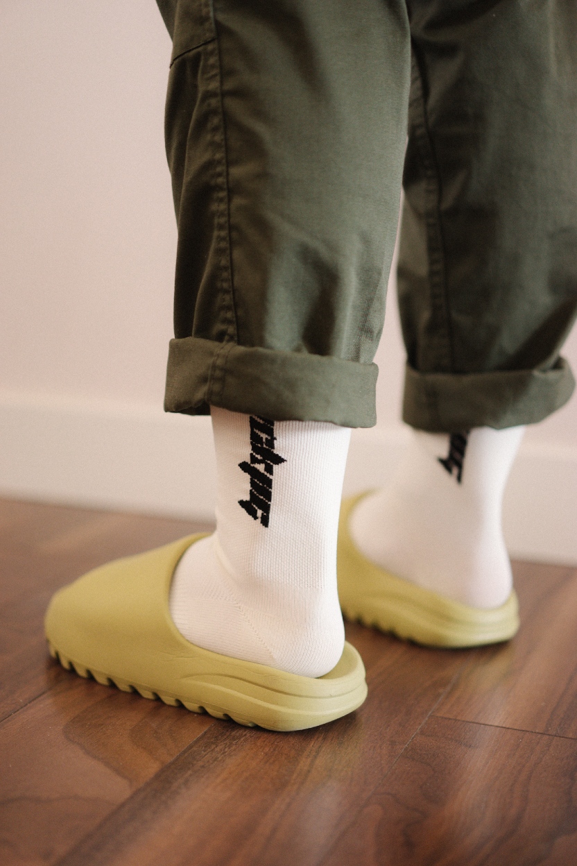 Sockjig Socks with Yeezy slides